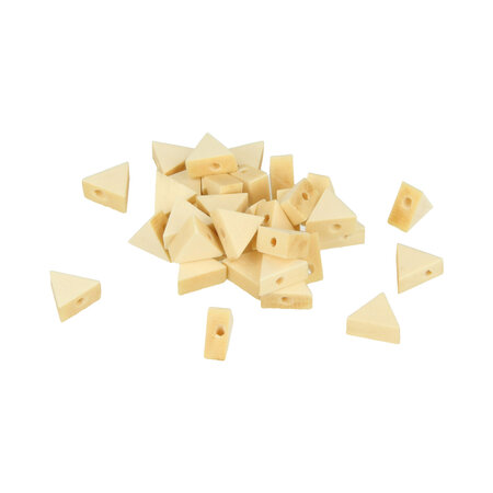 Perle bois Lucy triangle 11x9 7x4 9mm 35 pièces