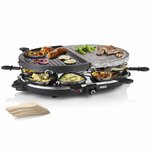 Princess Gril à raclette en pierre avec 8 poêles 1200 W 162710