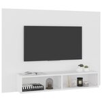 vidaXL Meuble TV mural Blanc 120x23 5x90 cm Aggloméré