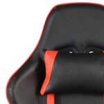 vidaXL Chaise de jeu pivotante avec repose-pied Rouge PVC