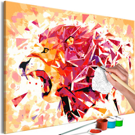 Tableau à peindre par soi-même - abstract lion l x h en cm 60x40