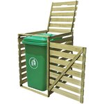 vidaXL Abri pour poubelle 240 L Bois imprégné