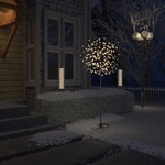 vidaXL Sapin de Noël 200 LED blanc chaud Cerisier en fleurs 180 cm