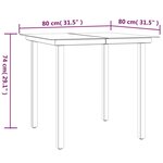 vidaXL Ensemble à manger de jardin 3 Pièces coussins résine tressée acier