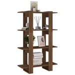 vidaXL Bibliothèque/Séparateur de pièce Chêne marron 80x30x123 5 cm