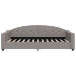 vidaXL Lit de jour avec matelas taupe 90x200 cm tissu