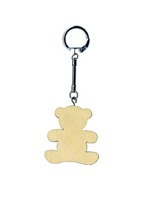 Porte-clés en bois Nounours