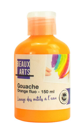Gouache pour enfant Orange fluo 150ml