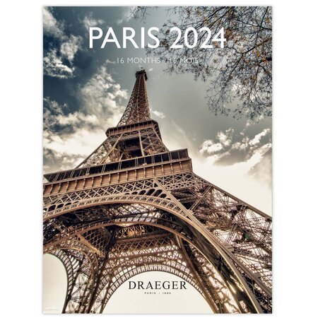 Petit calendrier mural 14x18  cm - 2024 - Paris - Draeger
