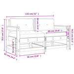 vidaXL Chaises de jardin avec coussins lot de 2 marron miel