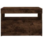 vidaXL Meubles TV 2 Pièces avec lumières LED Chêne fumé 60x35x40 cm