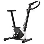 vidaXL Vélo d'appartement avec résistance à courroie Noir