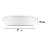Smartwares Plafonnier 50x50x10 cm Blanc