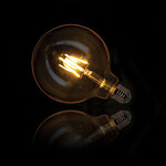 Ampoule led globe (g125) / vintage au verre fumé  culot e27  4w cons. (23w eq.)  230 lumens  lumière blanc chaud