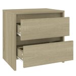 vidaXL Table de chevet Chêne sonoma 45x34 5x44 5 cm Aggloméré