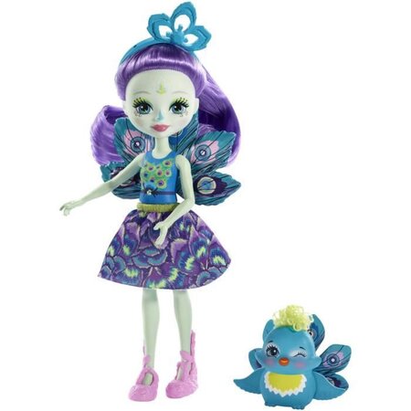 Enchantimals poupée patter paon 15 cm et flap