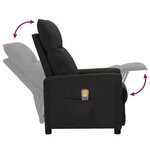 vidaXL Fauteuil de massage Noir Tissu