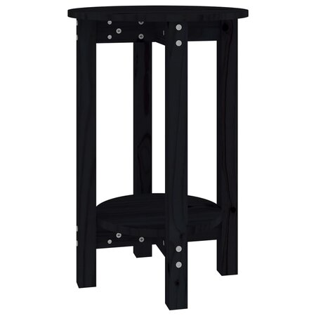 vidaXL Table basse Noir Ø 40x60 cm Bois massif de pin