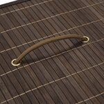 vidaXL Panier à linge rectangulaire Bambou Marron foncé