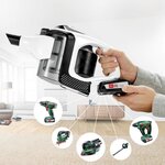 Bosch bbs812pck aspirateur balai multifonction - capacité du bac : 0.4 l - 2 pack de batterie (40min) - 76db - blanc