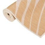 vidaXL Tapis à tissage plat d'extérieur 100x200 cm Motif de feuille