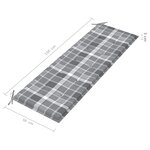 vidaXL Banc de jardin empilable et coussin 159 cm Bois de teck massif
