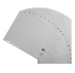 Intercalaires Imprimés Alphabétiques Pp Recyclé Gris A-z (alphabet Allemand) - 20 Positions - A4 - Gris - X 25 - Exacompta