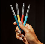 Jotter OG Glam Rock 70’s - 2 Stylos bille - Bleu Azur + Vermillon - recharge bleue pointe moyenne - sous blister