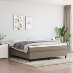 vidaXL Sommier à ressorts de lit Taupe 180x200 cm Tissu