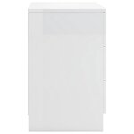 vidaXL Table de chevet Blanc brillant 38x35x56 cm Aggloméré