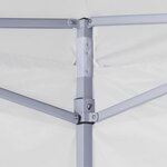 vidaXL Tente de réception pliable avec 4 parois 3x3 m Acier Blanc