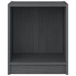 vidaXL Table de chevet Gris 35 5x33 5x41 5 cm Bois de pin massif