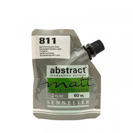 Peinture acrylique abstract matt - vert permanent clair - sachet 60ml - sennelier