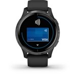 Garmin Venu - Montre connectée GPS avec écran Amoled - Gray / Noir