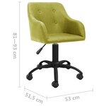 vidaXL Chaises pivotantes à manger lot de 2 vert tissu