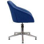 vidaXL Chaise pivotante de salle à manger Bleu Tissu