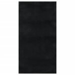 vidaXL Tapis lavable à poils courts doux et moelleux antidérapant noir