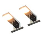 vidaXL Spots vers le bas pour miroir 2 Pièces 2 W Blanc chaud
