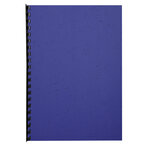 Paquet de 100 couvertures bleues grain cuir pour reliure a4 exacompta