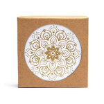6 sous-verres ronds - blanc - mandala