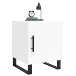 vidaXL Tables de chevet 2 Pièces blanc 40x40x50 cm bois d’ingénierie