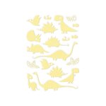 38 stickers phosphorescents et pailletés - dinosaures