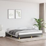 vidaXL Cadre de lit Gris foncé 180 x 200 cm Tissu