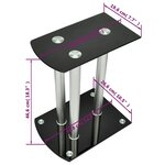 Lot de 2 reposes enceinte en aluminium et verre