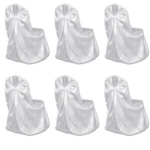 Housse de chaise blanche pour le banquet de mariage 6 pièces