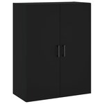 vidaXL Buffet haut Noir 69 5x34x180 cm Bois d'ingénierie