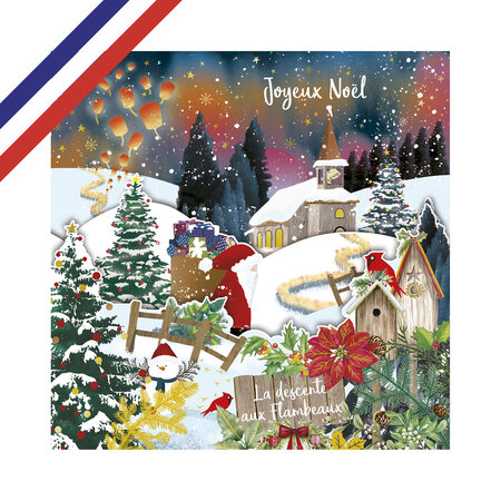 Carte tri-volet joyeux noël