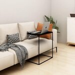 vidaXL Table d'appoint Noir 55x35x66 cm Bois d'ingénierie