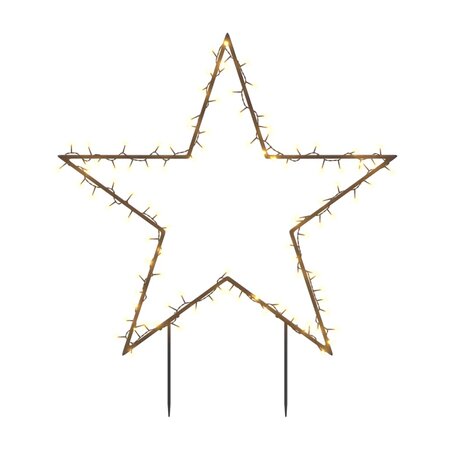 vidaXL Décoration lumineuse étoile de Noël avec piquets 115 LED 85 cm