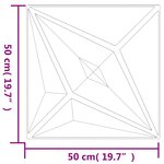 vidaXL Panneaux muraux 24 Pièces noir 50x50 cm EPS 6 m² étoile